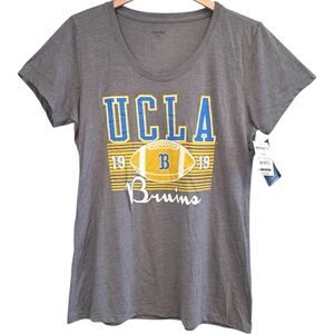 🌈 6/$60 NEW UCLA Captivating T-shirt Blue Yellow Grey Fitted XL Flaw/Shoulder